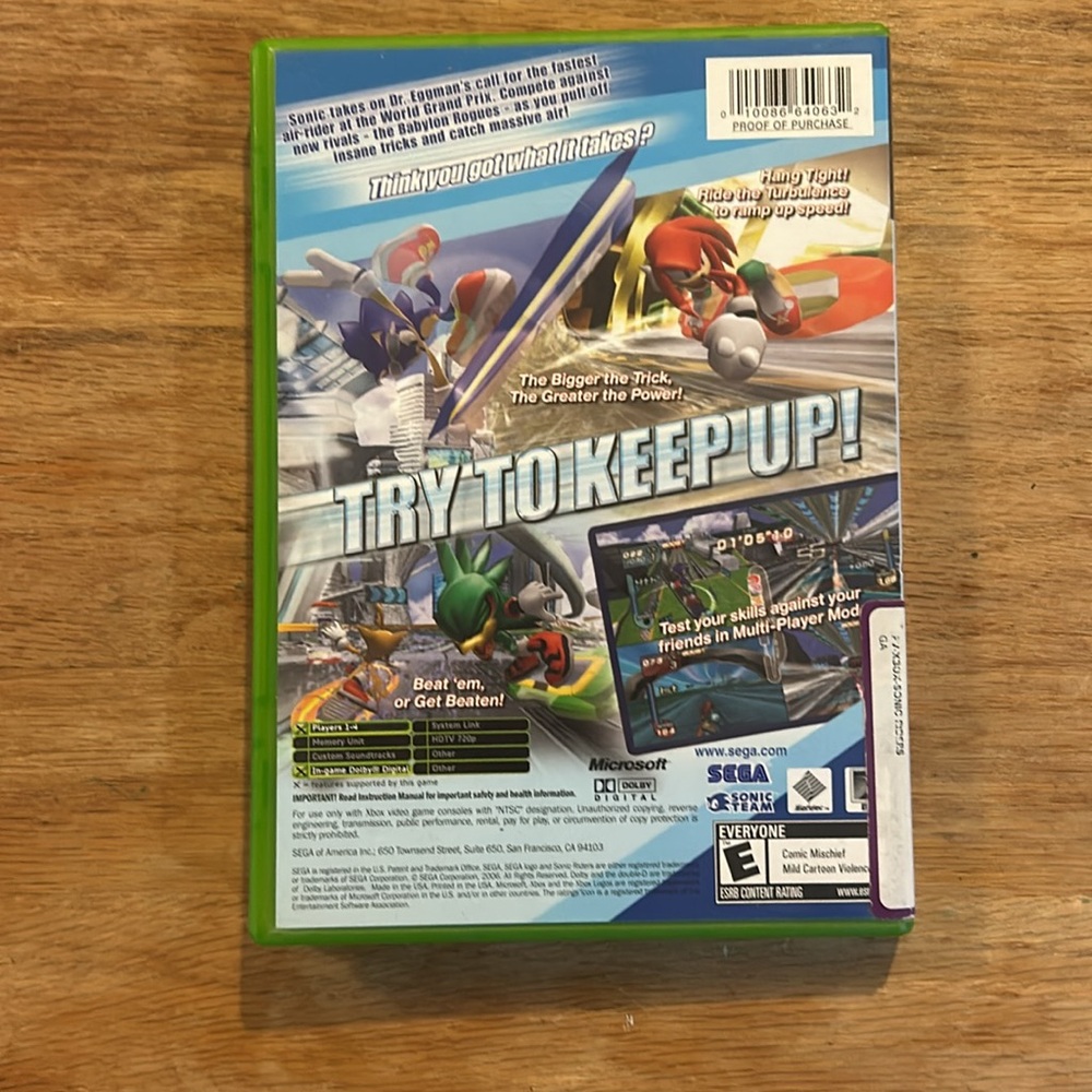 Sonic Riders Original XBOX Game - Picture 3 of 3